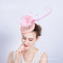 Flower fascinator hat for women cocktail hair clip tea party derby wedding